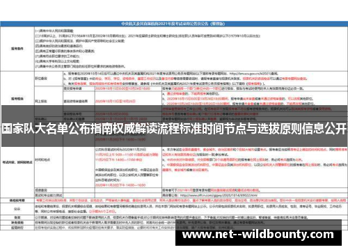 国家队大名单公布指南权威解读流程标准时间节点与选拔原则信息公开