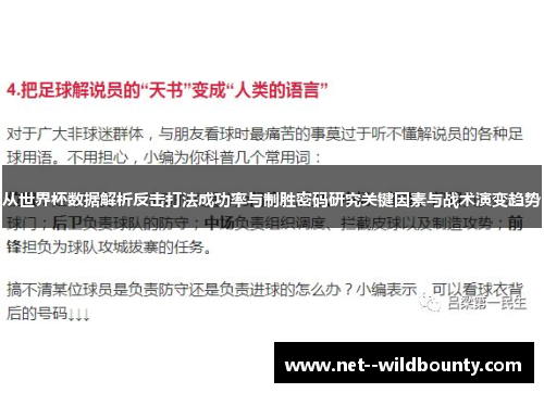 从世界杯数据解析反击打法成功率与制胜密码研究关键因素与战术演变趋势